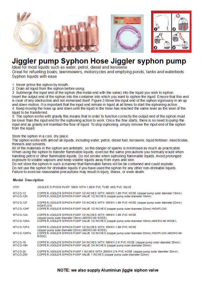 mosttrade Jiggle siphon pump Catalog
